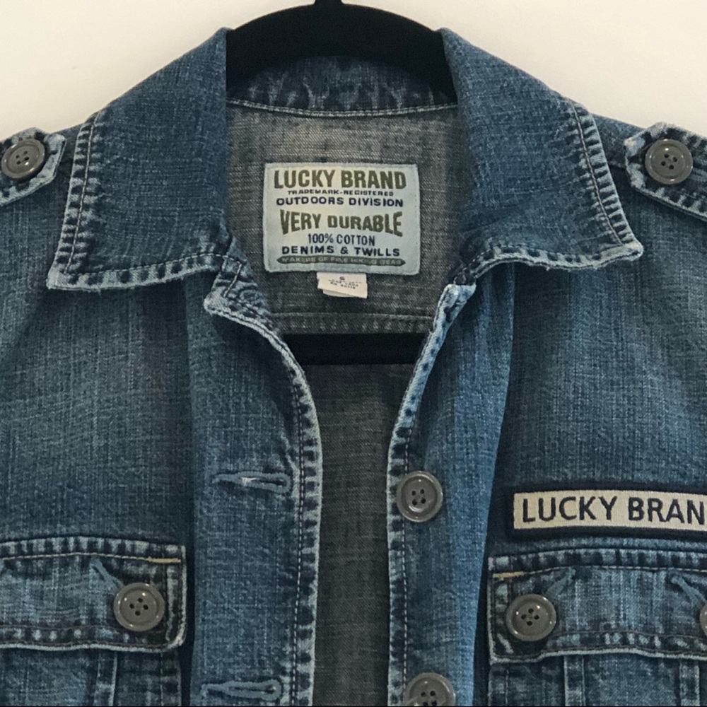 Lucky Brand Denim Jean Jacket with Pockets Blue - Picture 4 of 8